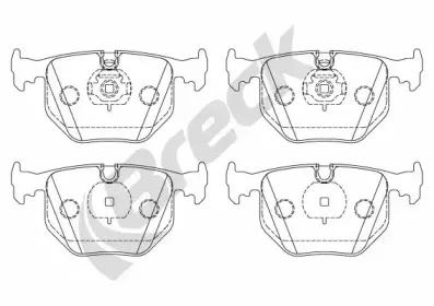 Комплект тормозных колодок, дисковый тормоз BRECK купить